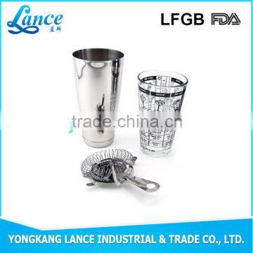 2016 New Arrived Stainless Steel Protein Shaker Bottles and Wooden Stirrer