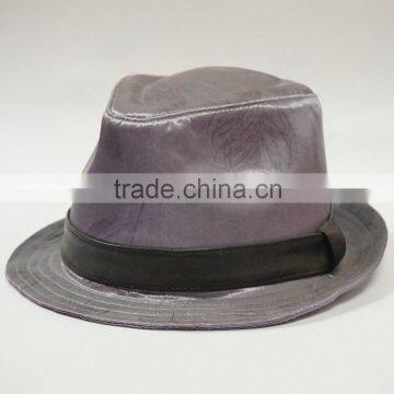 Dongguan factory custom distressed PU fedora hat