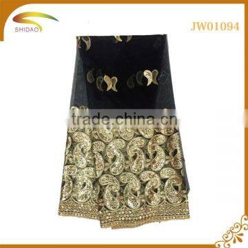 Wholesale High Quality Latest Chinese Nigerian Decorative Embroidery 3D Patterned Silk Fabric for Curtains and Dress photo-4