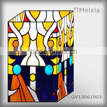 GV13061903 china wholesale tiffany style stained glass vase craft for home decoration