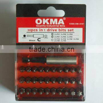 30pcs Screwdriver bits with one bit holder set
