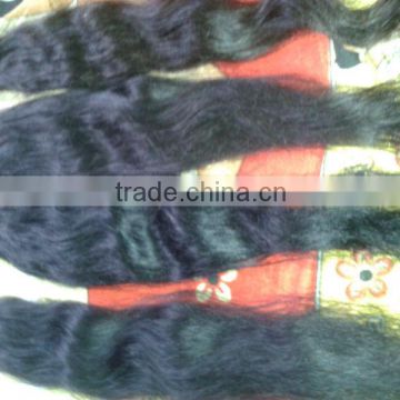 16 Inches Human Yaki Straight Hair Hand Chooseing