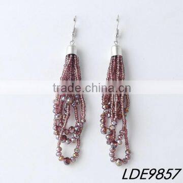 Adorable bead tassel earrings