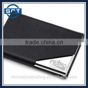 Stainless Steel and PU Material Black Color Business Card Cases Free Logo Engraving photo-2