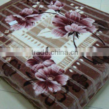 100% Polyester Printed &carved Double Blanket