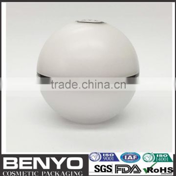 ball shape luxury black color cosmetic painted color cosmetic jar container unique