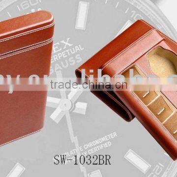 Promotion Brown Travel Watch cufflink Case