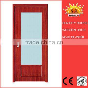 SC-W020 Used Internal Door Design Glass Insert Interior Solid Wood Doors