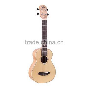 high quality concert/tenor ukulele,solid spruce top and flame manhogany back,factory wholesale