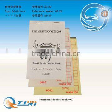 Restaurant Docket Book(small Table Order Book),take Away Docket Book,