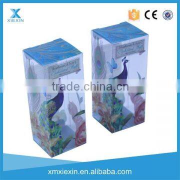 Attractive small clear PVC cosmetics packaging box