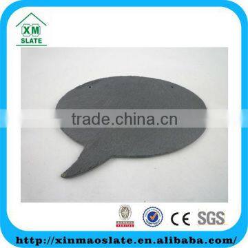 [factory direct] hot sale small tadpole shaped natural black slate blackboard