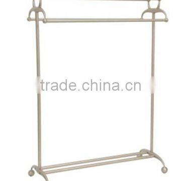 high quality free standing brushed nickel towel racks bathroom triple towel rack