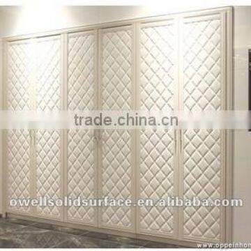 Guangzhou White PU Leather Wardrobe Manufacturer