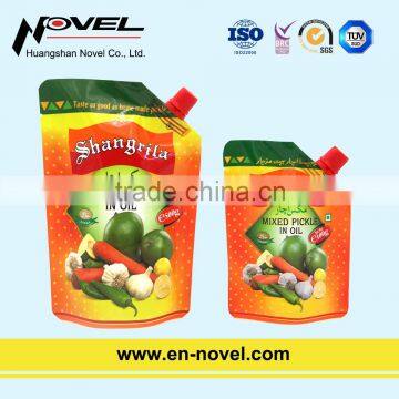 No Leaking Stand Up Pouch with Spout for Oil Packaging