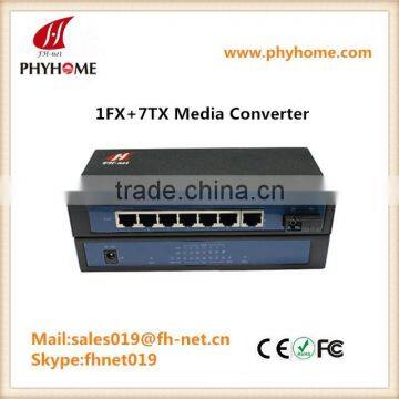 8 port 100/1000M Media Converter Web Management