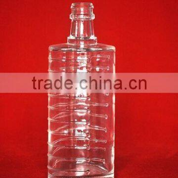 High Flint Glass Bottle 300ml Clear Glass Brandy Bottle