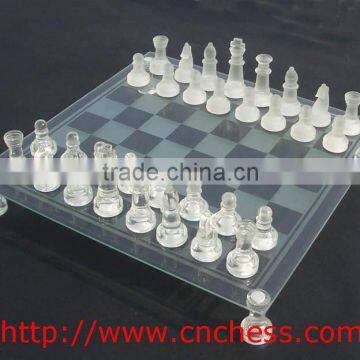 glass chess with three size(Youth,Medium,Large)