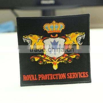 Custom Iron-on woven patch for clothing . high quality embroidery patch