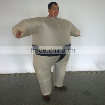 Adult Funny Sumo Wrestler Inflatable Suit Mens Fancy Dress Stag Party Costume