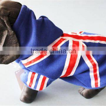 Pet hooded coat clothes for doggie Stars and Stripes design dog outwear