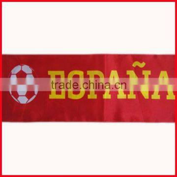 130*14cm durable scarf,football club scarf,100% satin scarf