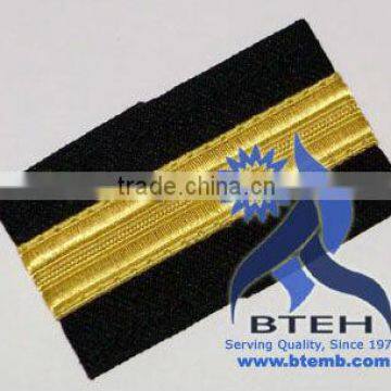 Pilot Epaulettes | Airline Epaulettes | Pilot Uniform Epaulette with Gold Wire French Braid