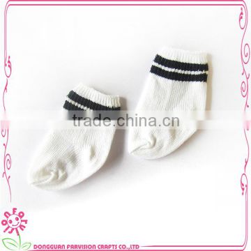 white color doll socks factory making wholesale doll socks for 18 inch doll