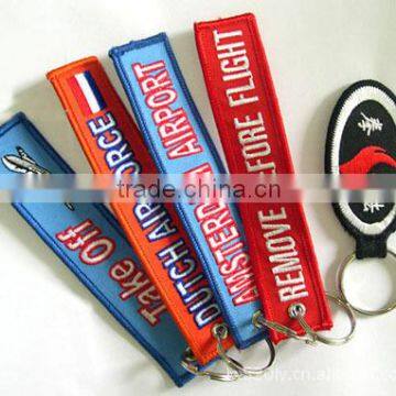 Custom Made High Quality Airlines Pilot Embroidery Jacqaurd Keyring Keychain Gift and Promotion photo-5