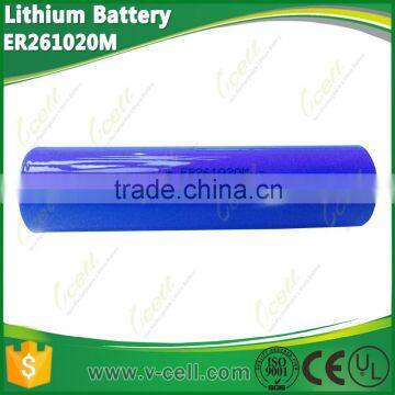 3.6V 12500mAh CC size ER261020M Lithium thionyl choloride battery