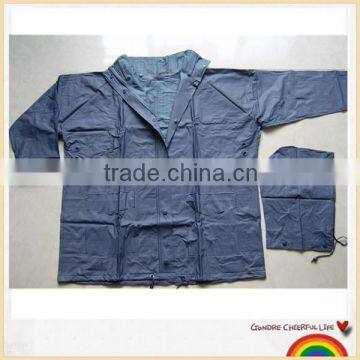 PVC safety foldable rainsuit coat jacket