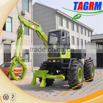 agricultural sugar cane loading equipment/long arm 4 wheels sugar cane loading machine