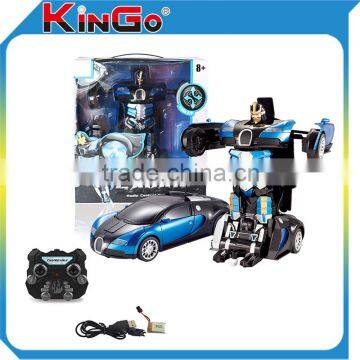 Dynamtic Sound Rechargeable RC Trans Robot Toy Car