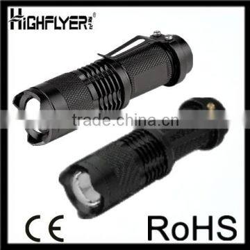 300 Lumen ZOOMABLE 7W Q5 LED 1X AA 14500 Flashlight Torch Lamp