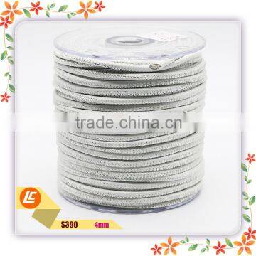 White Leather Cords in Delicated Stitching for 2016 Bracelets Making photo-2