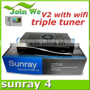 sunray sr4 800hd se triple tuner wifi / Sunray sr4 V2 sim 2.20 all in stock