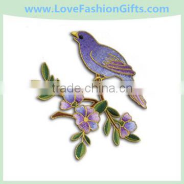 Embroidered Bird Applique Patch