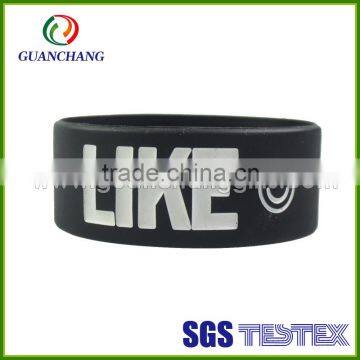 Fancy silicone wristbands bracelet for nike, glow in the dark wristbands for events