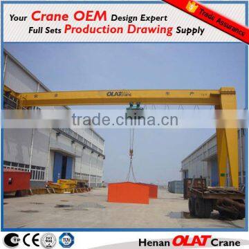 CE GOST Approved Indoor used Single Beam Semi Gantry Crane 5 ton with One Leg