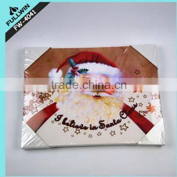 2016 New Design Santa Claus Light up Led Canvas Painting photo-2