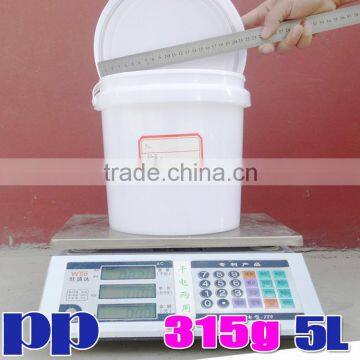 5L 5Qt Plastic Paint Bucket with Handle and Lid