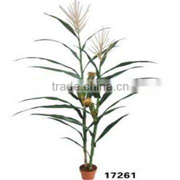 Artificial corn plant with flowers