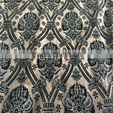 China hometextile upholsteryflock with metallic on velour velvet