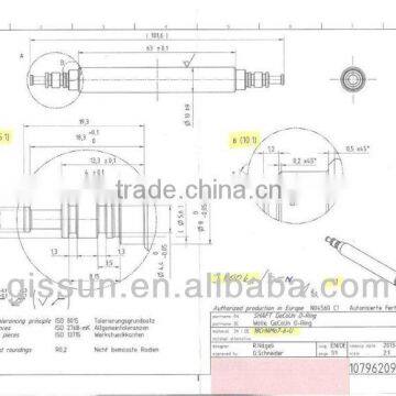 mechanical part drawing and car part