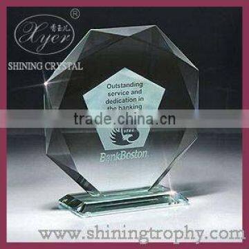 Unique laser engraved glass award