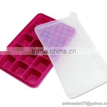 15 Cavity Square Silicone Baby Food Freezer Storage Container Multi-Portions photo-2