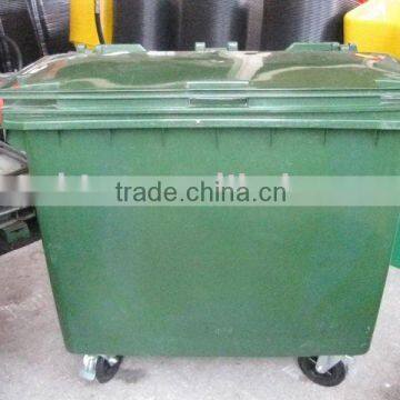 660L-HDPE with wheels -wastebins