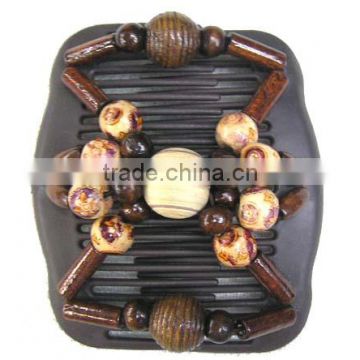 Fashion Headpiece Twin Hair Combs , Magic Wood Hair Comb For Girls-BBF08056