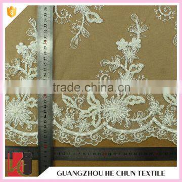 HC-6117-1 Hechun Floral Crochet Patterns Hand Beaded Bridal Lace Fabric photo-6