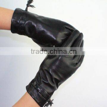 Women Touch Screen GENUINE Soft Nappa LAMBSKIN Leather Gloves Winter Driving